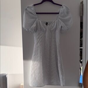 White Puff Sleeve Dress